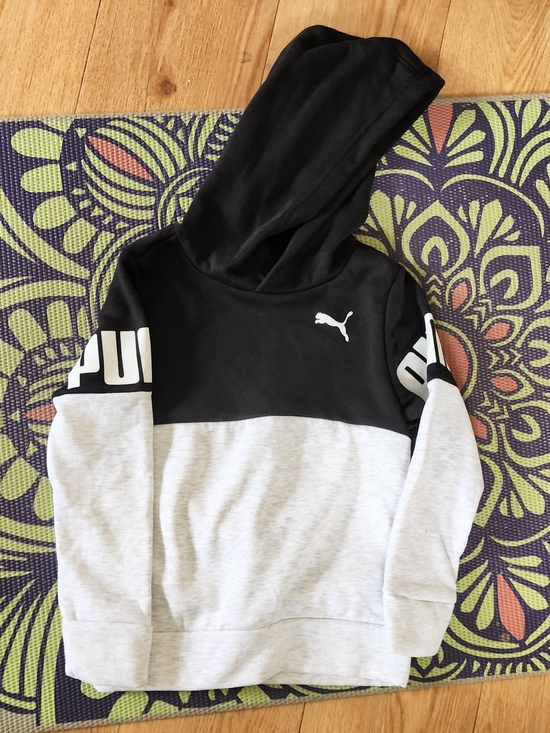 Puma Other - Puma Black & Light Gray Colorblock Hoodie